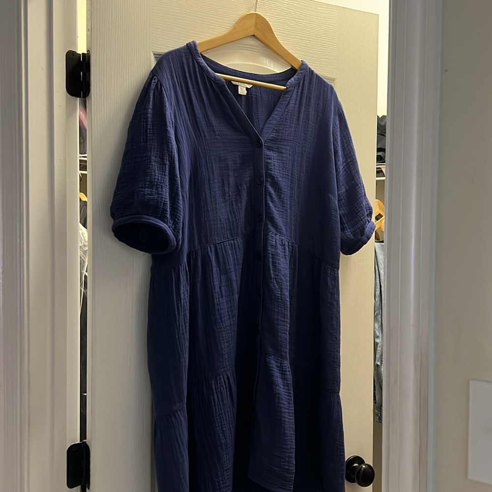 Garnet Hill Tiered Shirt-Dress